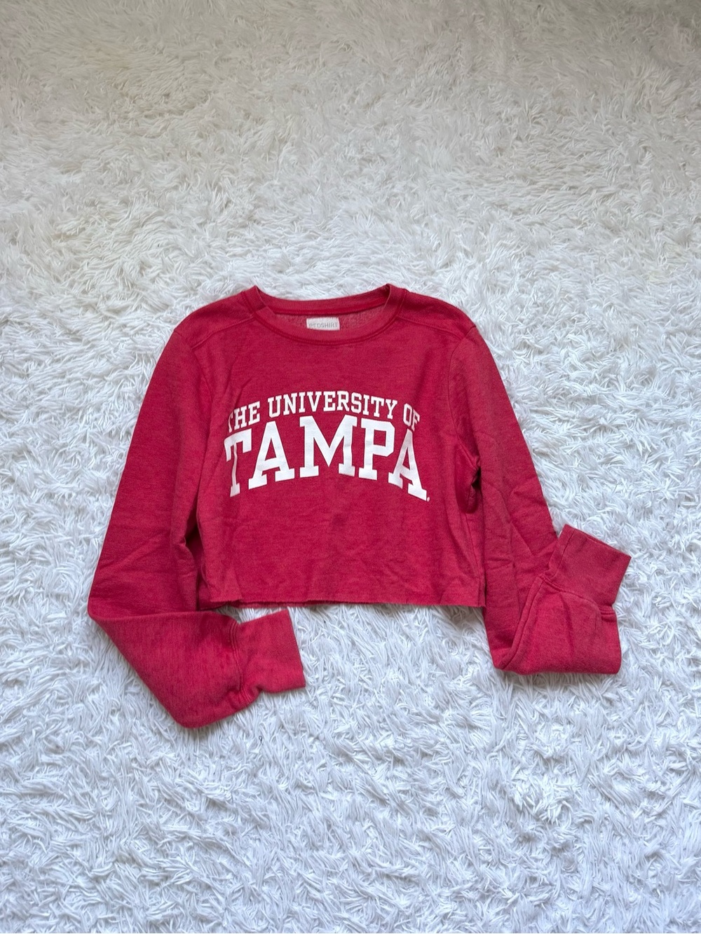 University of Tampa Red Cropped Sweatshirt